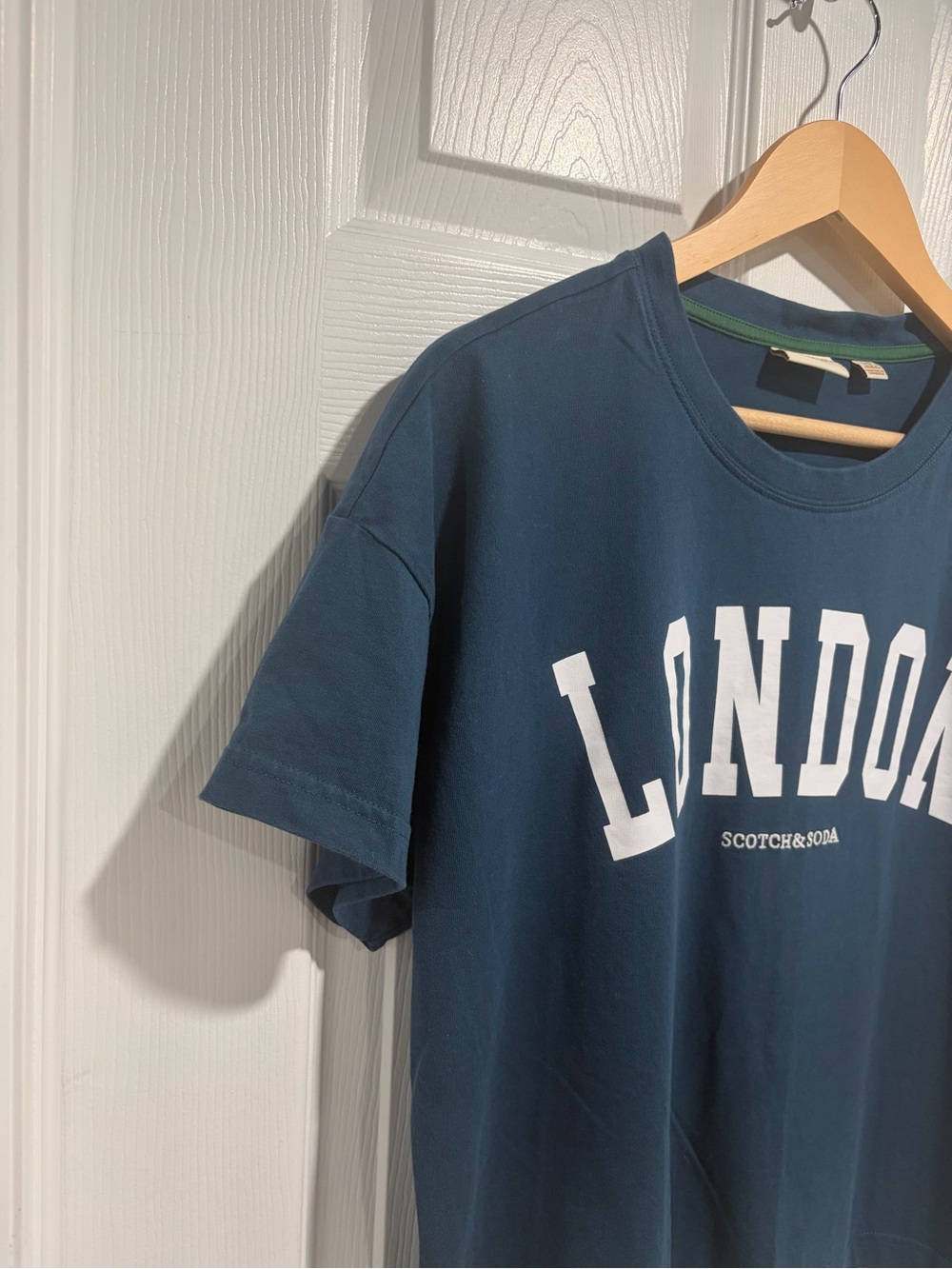 Scotch & Soda Navy Blue 'LONDON' Short Sleeve Graphic Tee T-Shirt 100% Cotton - Picture 4 of 8